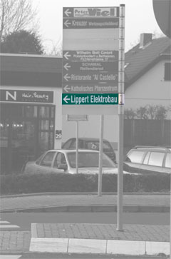 Die grünen Wegweiser bringen Sie an's Ziel: Elektrobau Lippert in der Lindenstraße 13, 63526 Erlensee